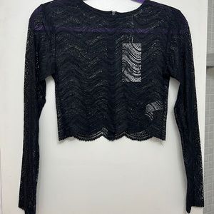 Zara Black Crop Top NWT